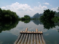 Bamboorafting at Yulong River