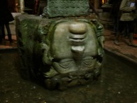 Medusa head in Basilica Cisterna