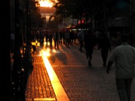 Street in backlight