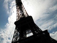 The Eiffel Tower in backlight